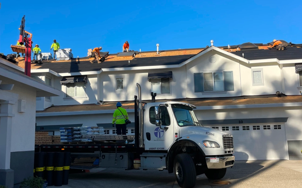 ongoing roofing installation
